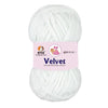 NTGS Velvet Glitter Yarn – White Shade No. 17 | Ultra Soft 100% Polyester Yarn