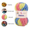 NTGS Multi Velvet Yarn – Multi Shade No. 10 | 100% Polyester Chenille Knitting & Crochet Yarn