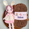 NTGS Velvet Glitter Yarn – Wooden Brown Shade No. 13 | Ultra Soft 100% Polyester Yarn