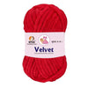 NTGS Velvet Glitter Yarn – Red Shade No. 11 | Ultra Soft 100% Polyester Yarn