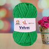 NTGS Velvet Glitter Yarn – Green Shade No. 7 | Ultra Soft 100% Polyester Yarn