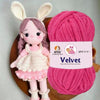 NTGS Velvet Glitter Yarn – Magenta Shade No. 9 | Ultra Soft 100% Polyester Yarn