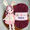 NTGS Velvet Glitter Yarn – Maroon Shade No. 12 | Ultra Soft 100% Polyester Yarn