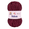 NTGS Velvet Glitter Yarn – Maroon Shade No. 12 | Ultra Soft 100% Polyester Yarn