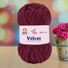 NTGS Velvet Glitter Yarn – Maroon Shade No. 12 | Ultra Soft 100% Polyester Yarn