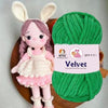 NTGS Velvet Glitter Yarn – Green Shade No. 7 | Ultra Soft 100% Polyester Yarn