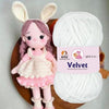 NTGS Velvet Glitter Yarn – White Shade No. 17 | Ultra Soft 100% Polyester Yarn