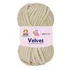 NTGS Velvet Glitter Yarn – Dark Cream Shade No. 14 | Ultra Soft 100% Polyester Yarn