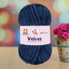 NTGS Velvet Glitter Yarn – Navy Blue Shade No. 20 | Ultra Soft 100% Polyester Yarn