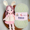 NTGS Velvet Glitter Yarn – Cream Shade No. 16 | Ultra Soft 100% Polyester Yarn