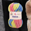 NTGS Multi Velvet Yarn – Multi Shade No. 10 | 100% Polyester Chenille Knitting & Crochet Yarn