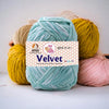 NTGS Velvet Thick Yarn – Multi Green White Shade No. 1 | Soft Acrylic Knitting & Crochet Yarn