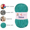 NTGS Velvet Glitter Yarn – Dark Cyan Shade No. 5 | Ultra Soft 100% Polyester Yarn