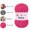 NTGS Velvet Glitter Yarn – Magenta Shade No. 9 | Ultra Soft 100% Polyester Yarn