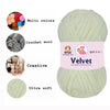 NTGS Velvet Glitter Yarn – Cream Shade No. 16 | Ultra Soft 100% Polyester Yarn