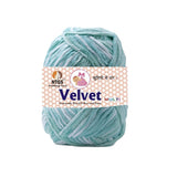 NTGS Velvet Thick Yarn – Multi Green White Shade No. 1 | Soft Acrylic Knitting & Crochet Yarn