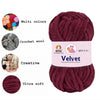 NTGS Velvet Glitter Yarn – Maroon Shade No. 12 | Ultra Soft 100% Polyester Yarn
