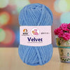 NTGS Velvet Glitter Yarn – Blue Shade No. 3 | Ultra Soft 100% Polyester Yarn