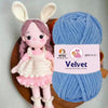 NTGS Velvet Glitter Yarn – Blue Shade No. 3 | Ultra Soft 100% Polyester Yarn