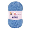 NTGS Velvet Glitter Yarn – Blue Shade No. 3 | Ultra Soft 100% Polyester Yarn
