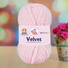 NTGS Velvet Glitter Yarn – Baby Pink Shade No-1 | 100% Polyester Ultra Soft Chenille Yarn