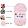 NTGS Velvet Glitter Yarn – Baby Pink Shade No-1 | 100% Polyester Ultra Soft Chenille Yarn