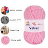 NTGS Velvet Glitter Yarn – Pink Shade No. 2 | Ultra Soft 100% Polyester Yarn